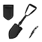 Leisure Sports Folding Multitool Shovel, Pickaxe and Saw W/ Pocket Knife and Carry Bag for Camping 511735FNW - alternate 1